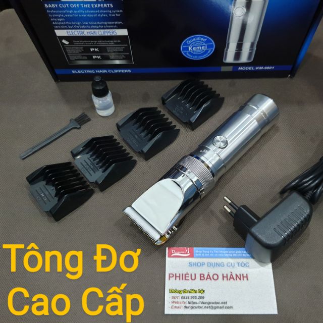 Tông Đơ Cắt Tóc Kemei 9801. Tông Đơ Lưỡi Sứ Cao Cấp KM 9801.(Bh 6 tháng)