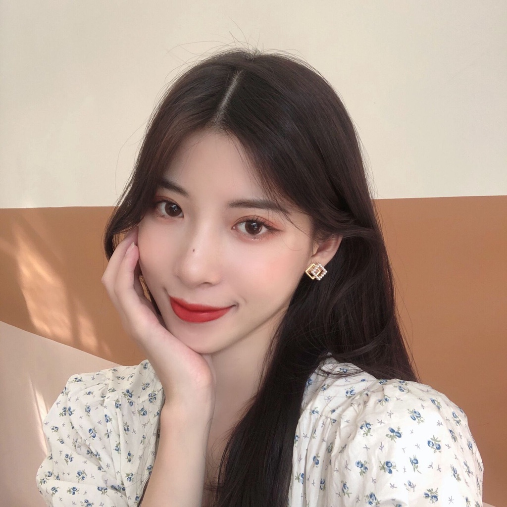 Bông tai nữ hình học đính ngọc K548 Mayconner