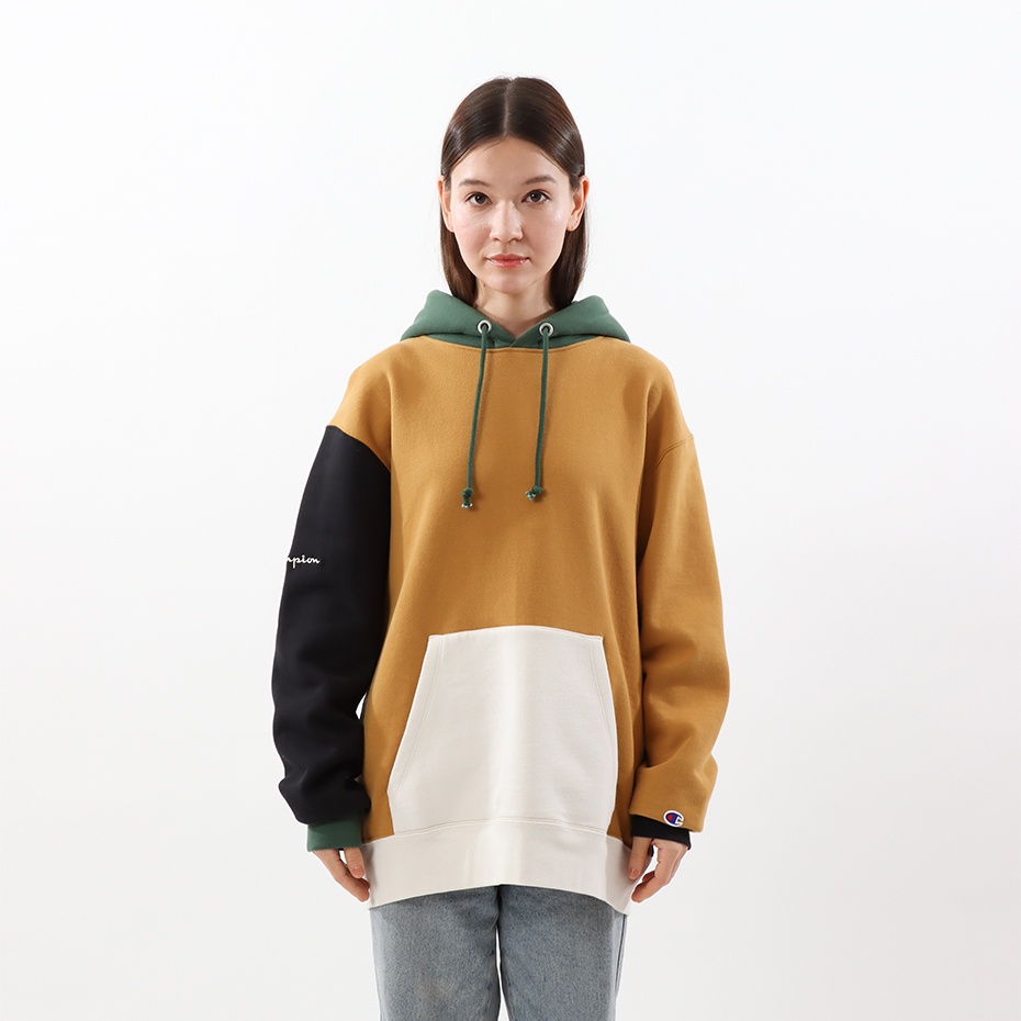 Áo Hoodies Champion JP Pullover Sweatshirt Màu Vàng Camel CMPC3U101CAM