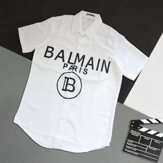 Áo Sơ Mi Lụa Nam Tay Ngắn BALMAIN Paris