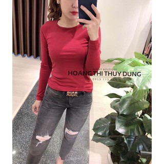 Áo thun gân tay dài ôm body