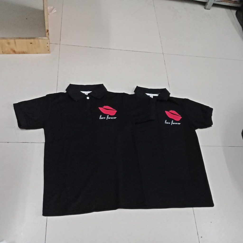 áo thun đôi cá sấu in hình đôi môi cao cấp