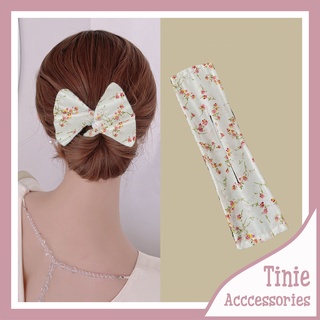 Kẹp nơ búi tóc/ vải búi tóc hình nơ thời trang phong cách vintage
