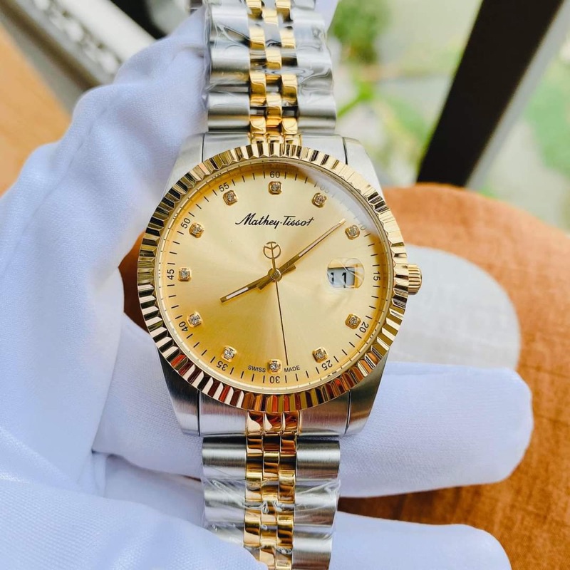 ĐỒNG HỒ NAM CHÍNH HÃNG MATHEY TISSOT H710BDI Rolly II Crystal Gold Dial