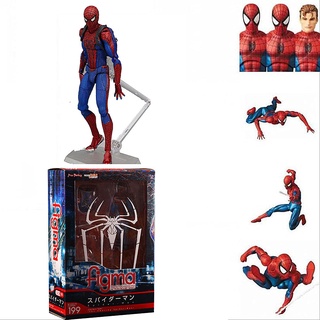 Spiderman Action Figures Đồ Chơi Mô Hình The Model Hands To Do Max Figma 199 Spider-man Movable Figure Amazing Spider-man Action Figure with Box Toy SpiderMan Bộ Sưu Tập Nhân Vật 【COD 48 HOURS SHIPPING】