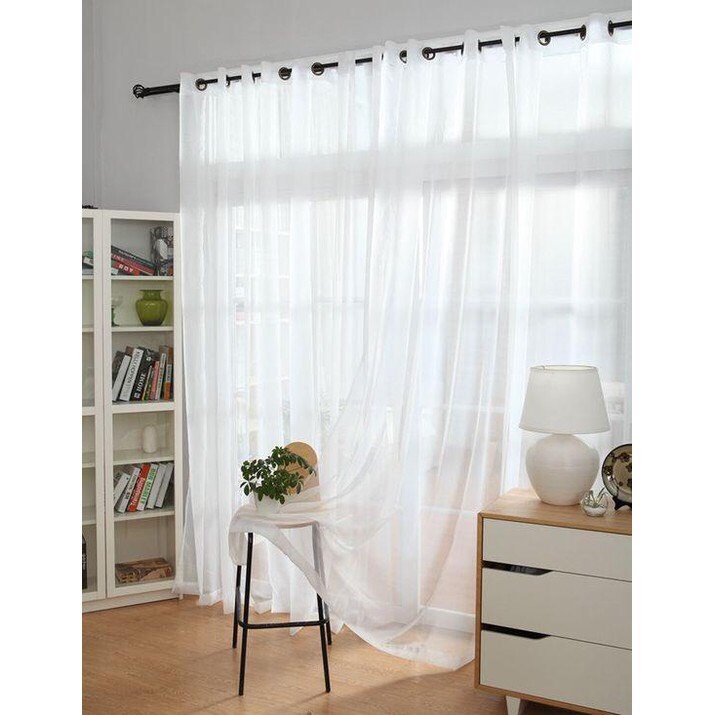 Rèm voan trắng lụa tinh khiết trang trí phòng Housetech nhiều kích thước