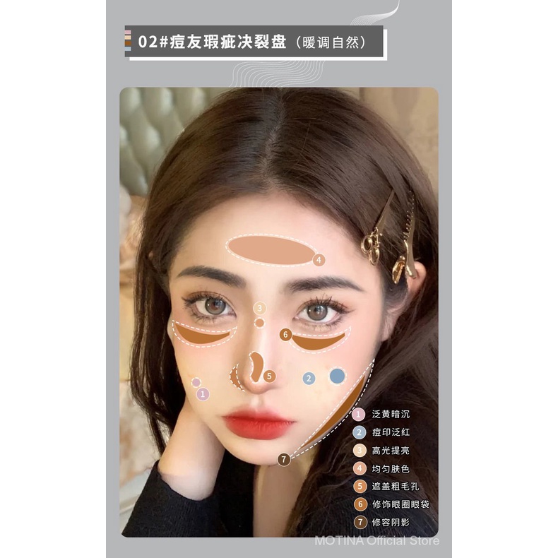 (Hàng Mới Về) Bảng Kem Che Khuyết Điểm 7 Màu Che Phủ Mụn Và Quầng Thâm Mắt | BigBuy360 - bigbuy360.vn