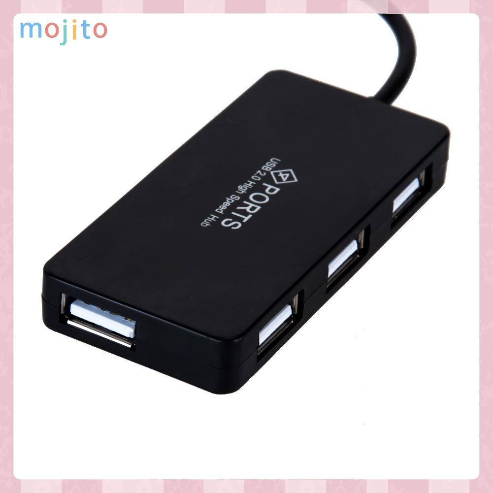 MOJITO 4 Ports High Speed USB 2.0 Hub Multi Splitter Expansion for PC Laptop