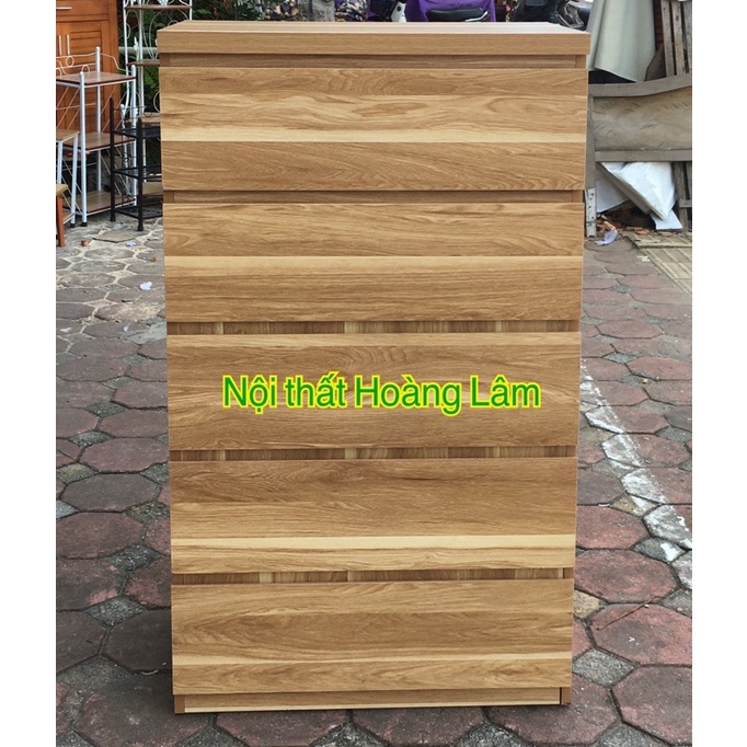 Tủ 5 ngăn kéo gỗ công nghiệp tay âm