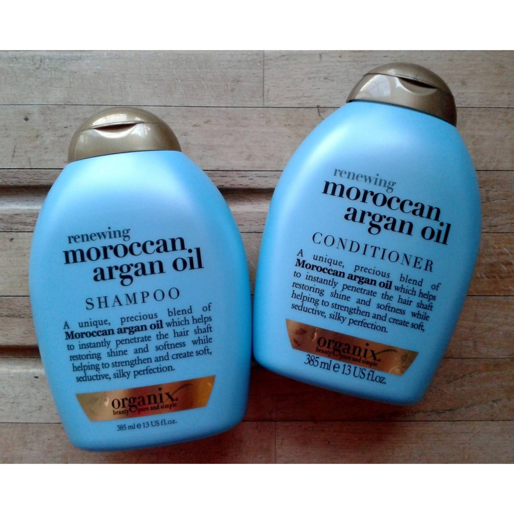 Dầu Gội và Xả ARGAN OIL OF MOROCCO màu xanh CHO MÁI TÓC KHỎE BÓNG MƯỢT - Háng xách tay Đức