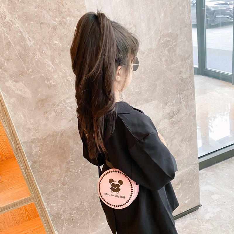 Se7en Children Cute Cartoon Print Cross-body Handbag Bags Fashion Girls PU Shoulder Messenger Bag For 1-6Y