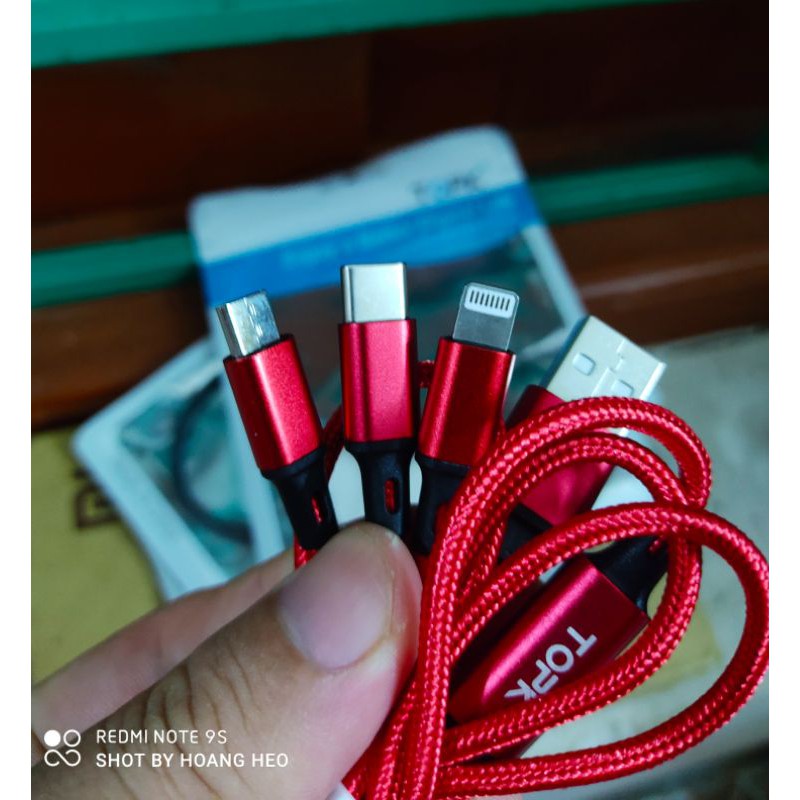 CÁP SẠC 3 ĐẦU TOPK