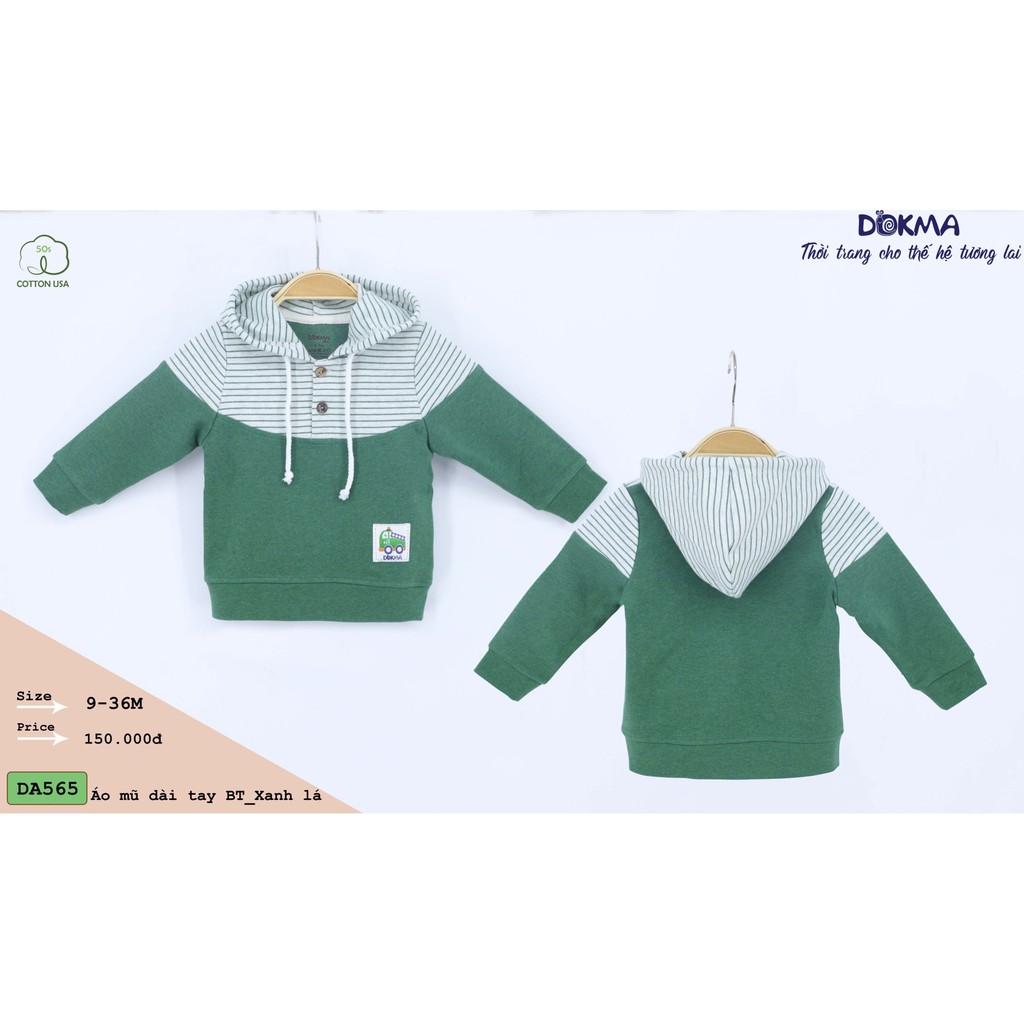 Dokma - Áo nỉ có mũ BT (9-36M) DA565