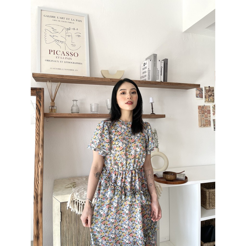 LIIN - Đầm nữ hoa voan tơ hai lớp | BigBuy360 - bigbuy360.vn