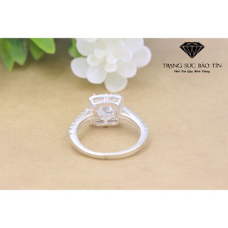 Nhẫn Bạc nữ mặt vuông Bạc Ta Bảo Tín