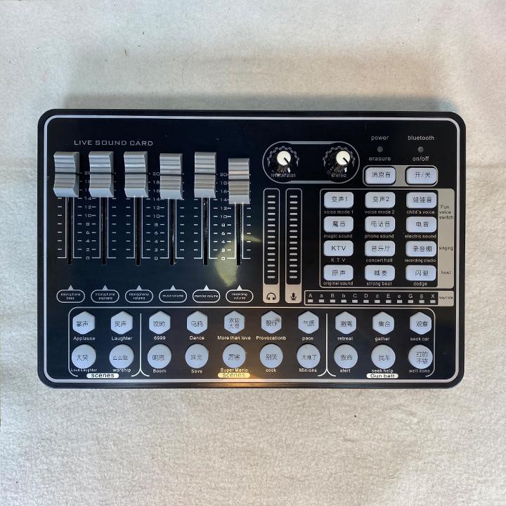 Combo sound card H9 micro thu âm AQTA AQ210 và kẹp mic,màng lọc, tai nghe shini