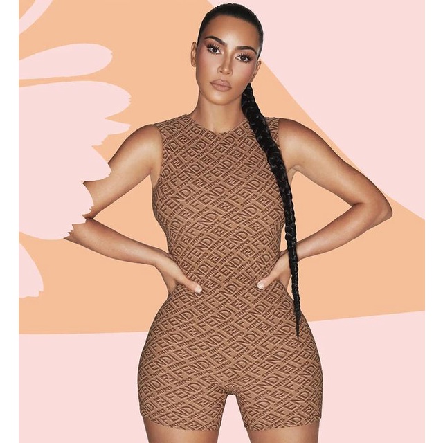 Đồ Bơi Một Mảnh Họa Tiết Fendiskims Kardashian