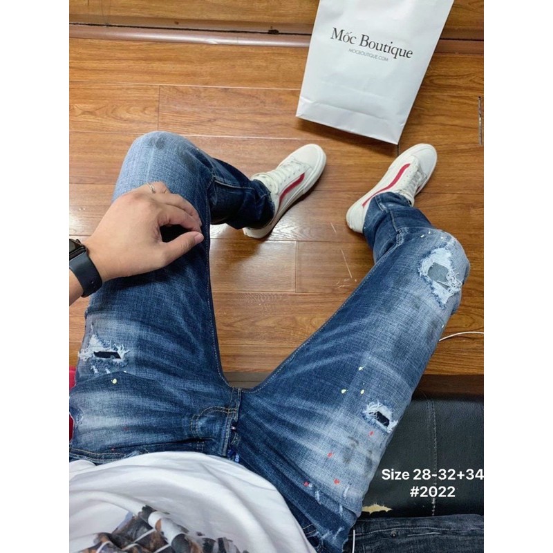 [Mã SKAMAP6 giảm 8% TỐI ĐA 50K đơn250K] Quần jean nam XuBi rách kiểu cá tính ( có 34 ) | BigBuy360 - bigbuy360.vn