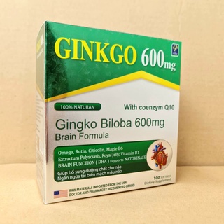 Ginkgo 600mg with coenzym Q10 viên uống hoạt huyết dưỡng não