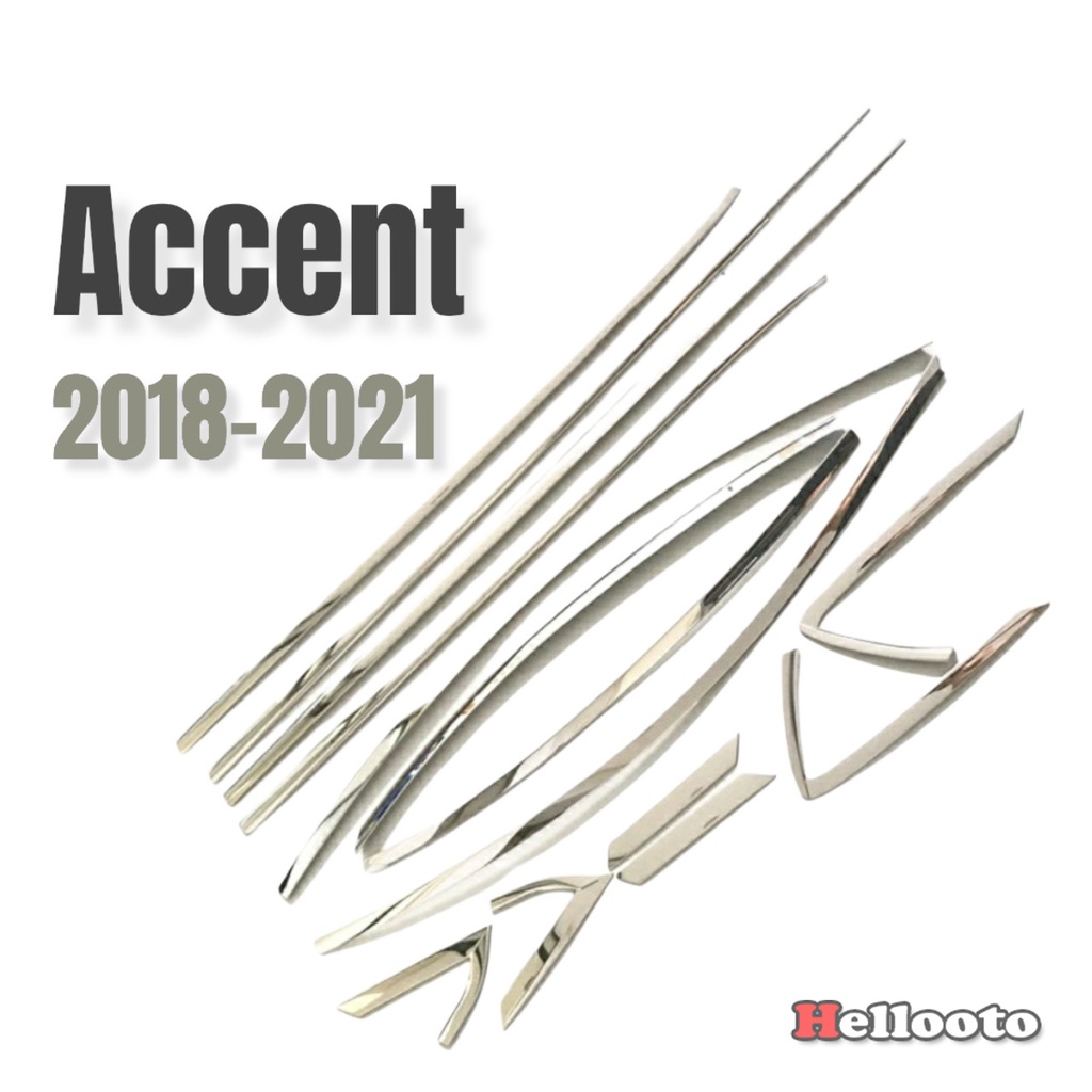  Nẹp Chân Kính, Viền Cong Kính Inox Accent 2018 2019 2020 2021 chất liệu inox 304