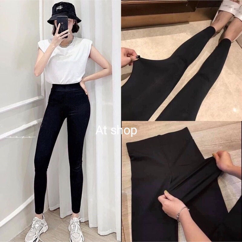  Quần Legging Dài Cạp 3 phân, Co Giãn Tốt,Dày Dặn, Đi Dạo Dáng Ôm Body Tôn Dáng [ Chất Thun Cotton ] | BigBuy360 - bigbuy360.vn