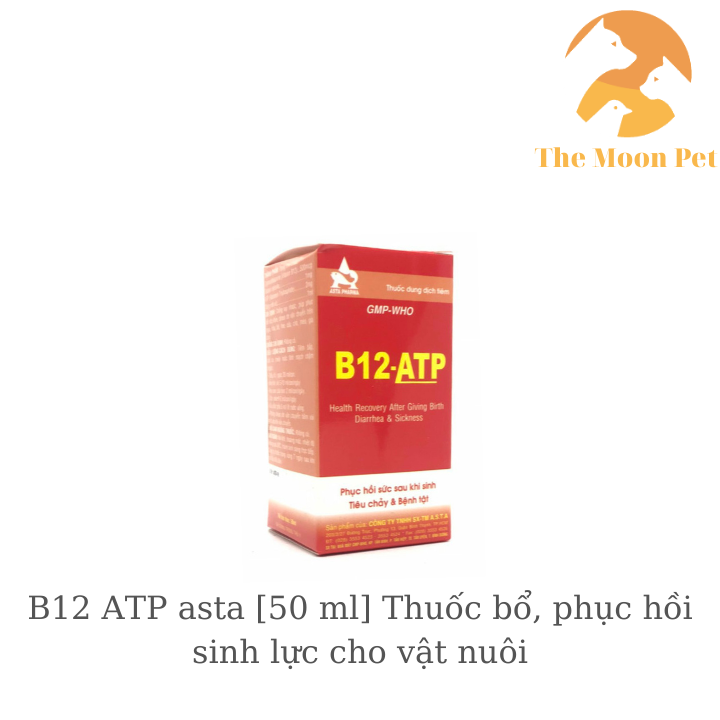 B12 ATP asta [50 ml] Thuốc bổ, phục hồi sinh lực cho vật nuôi