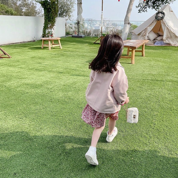 Set Áo Khoác Màu Trơn + Đầm Hoa Thời Trang Cho Bé Gái