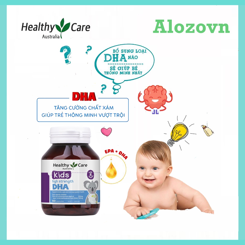 Viên uống Bổ Sung DHA Healthy Care 60 viên cho trẻ