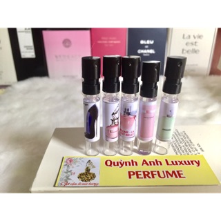 5 vial nước hoa nữ 1ml, 1,5ml