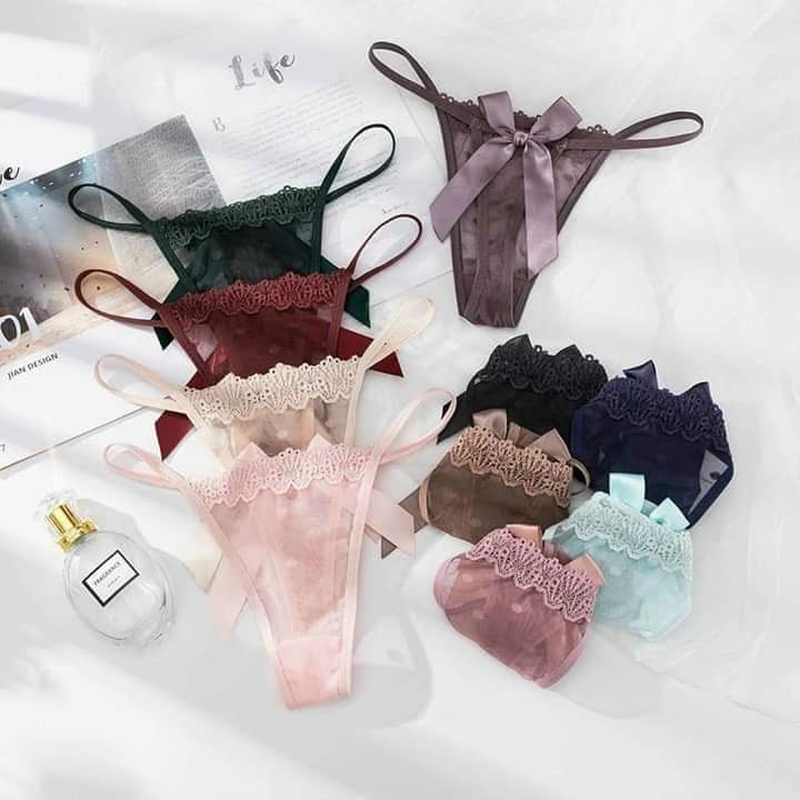 Quần Lót Nữ Ren Lọt Khe Nơ Sau Viền Sexy - Gợi Cảm Min Underwear 139175