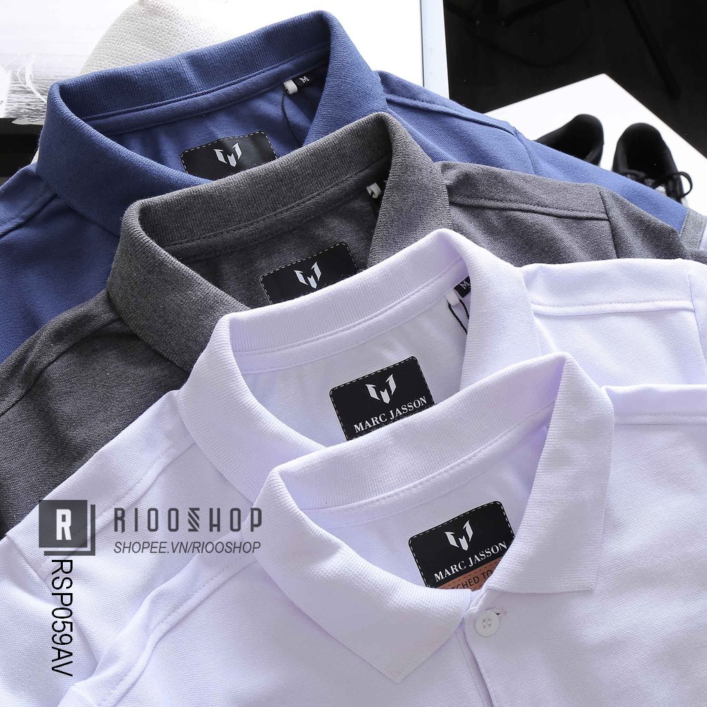 Áo polo nam có cố phối 2 màu form rộng cực đẹp Marc Jasson RSP059AV - áo thun nam ngắn tay Riooshop | BigBuy360 - bigbuy360.vn