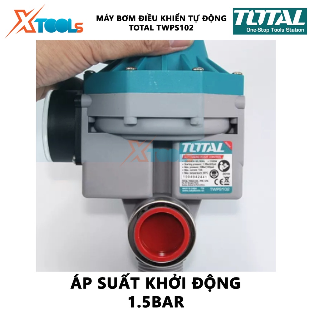 RỜ LE điều khiển tự động cho máy bơm TOTAL TWPS102 Rờ le tự động Áp suất tối đa 10 bar Dòng điện liên tục 10A