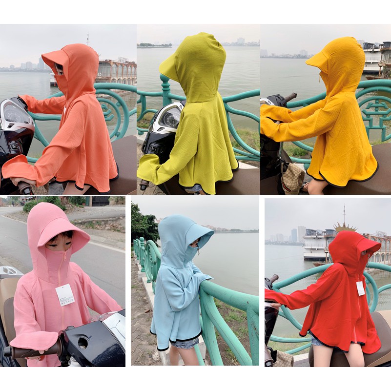 Áo chống nắng cánh dơi mũ cứng vành rộng che nắng cực tốt cho bé - ACNCD