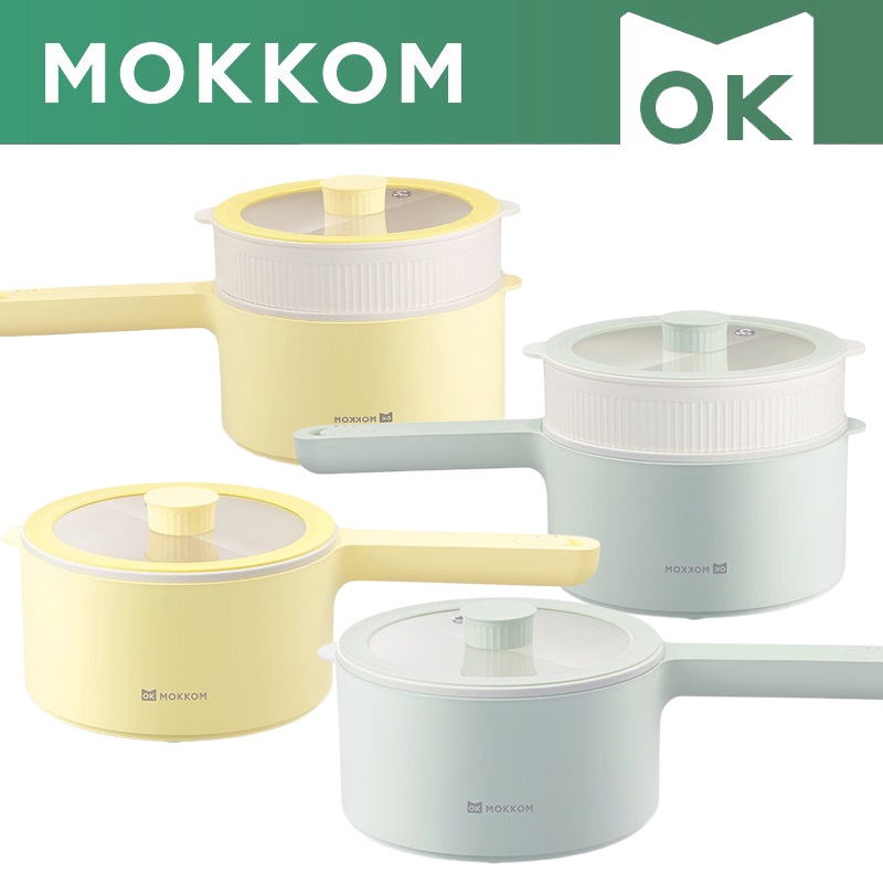 Nồi Điện Đa Năng MOKKOM - MK375 - Có Lồng Hấp Chống Dính Bằng Đá Maifan