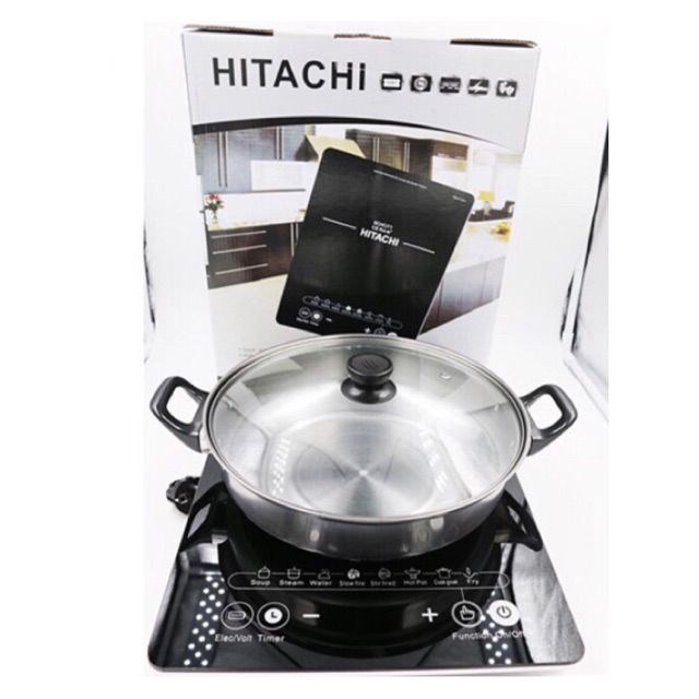Bếp từ đơn cao cấp Hitachi DH15T7 tặng kèm nồi 3 đáy, bảo hành 12 tháng