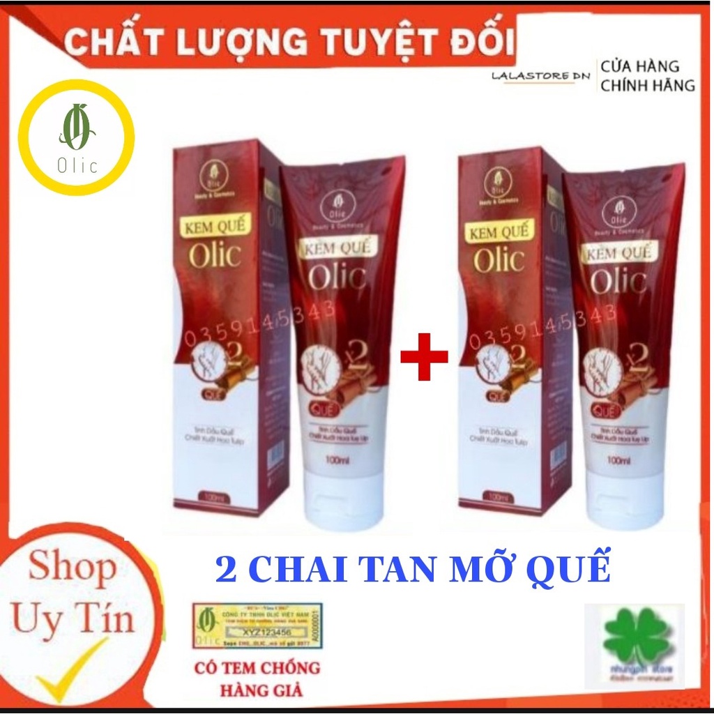 Combo 2 Hộp Kem tan mỡ quế Olic chính hãng - Gel tan mỡ Olic đánh bay mỡ thừa an toàn hiệu quả