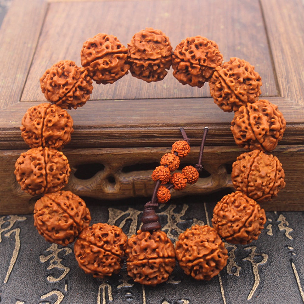 Vòng Tay Bùa Hộ Mệnh Mukhi Rudraksha Mala Rosary 18mm