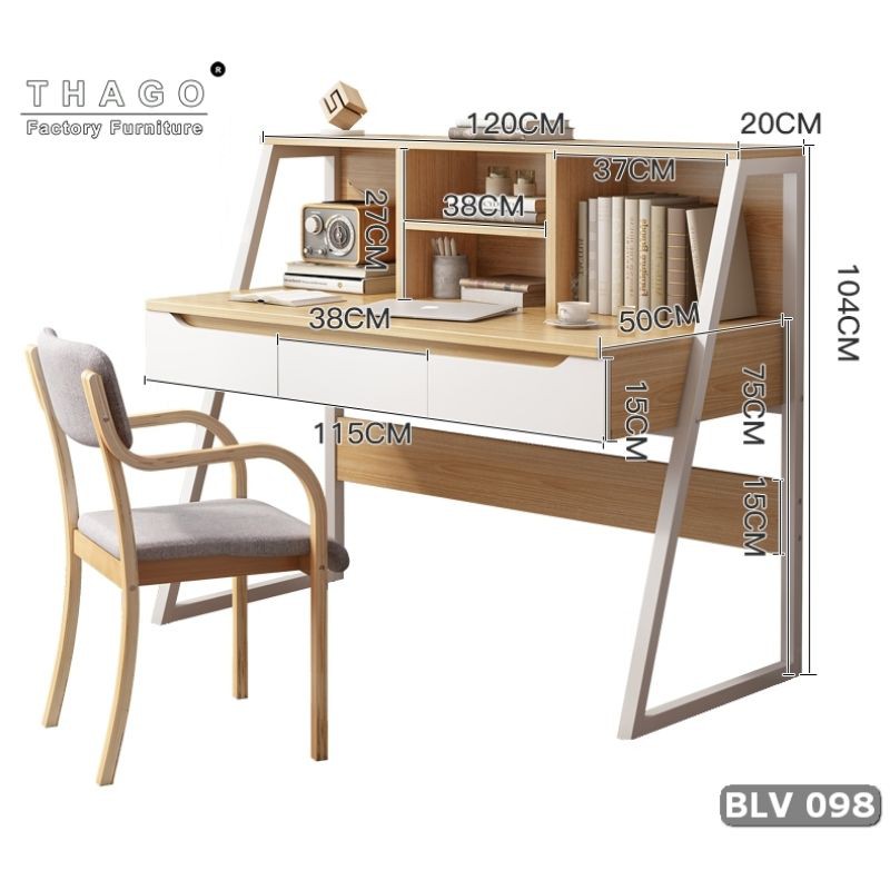 Bàn Làm Việc 💖𝑭𝑹𝑬𝑬𝑺𝑯𝑰𝑷 100%💖 Cao Cấp Blv098