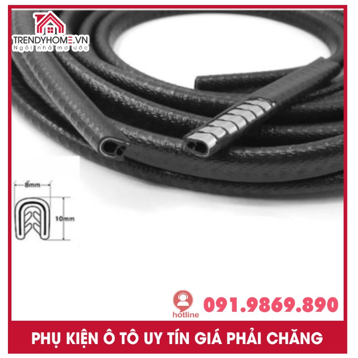 Cuộn nẹp viền cao su chữ U lõi thép chống xước ,va đập viền cửa ô tô đơn giá tính theo mét dài | BigBuy360 - bigbuy360.vn