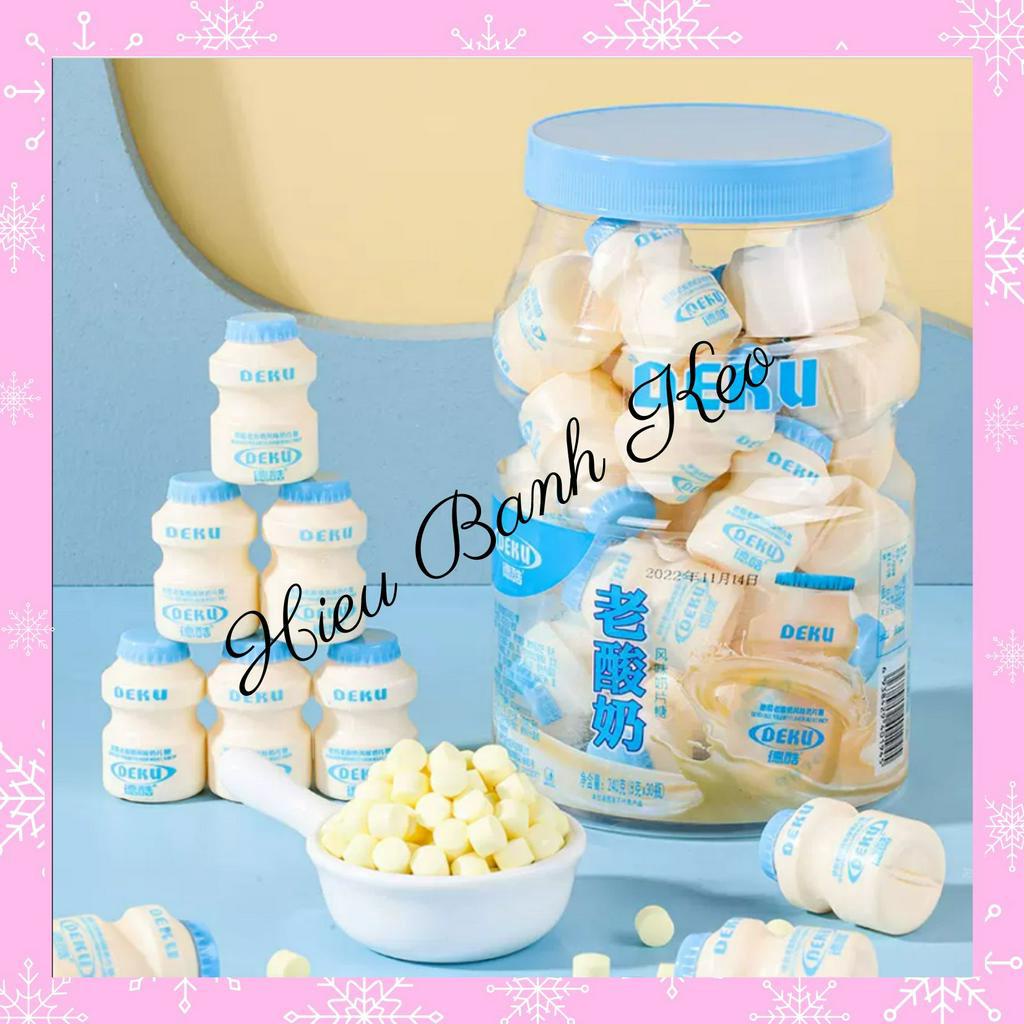 Kẹo sữa chua DEKU sữa chua nguyên bản, sữa chua dâu