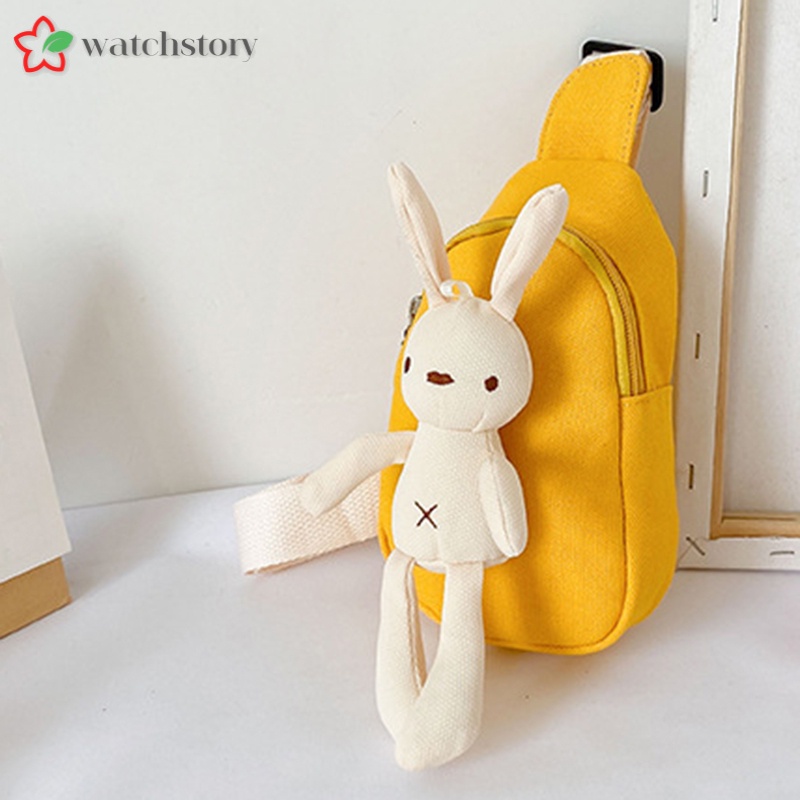 Túi đeo chéo thiết kế hình chú thỏ mini hoạt hình đáng yêu thời trang du lịch dành cho trẻ em