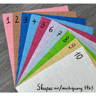 Xốp dán tường 3D Giả gạch   loại 1 siêu dính -siêu bền -siêu đẹp Tan
