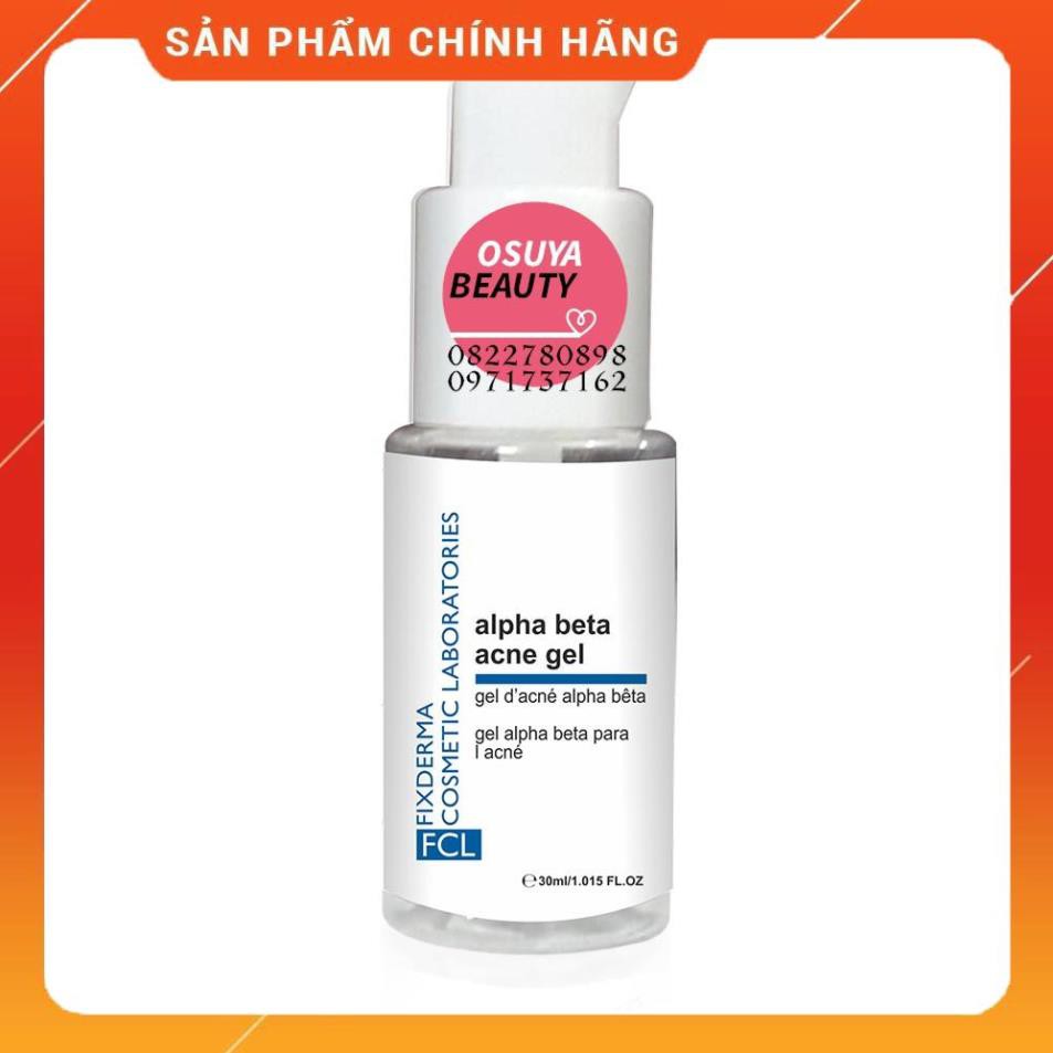 [Hàng Xịn] Gel Trị Mụn Trứng Cá Và Mụn Đầu Đen Cao Cấp Fixderma Luxury FCL Alpha-Beta Acne Gel 30ml