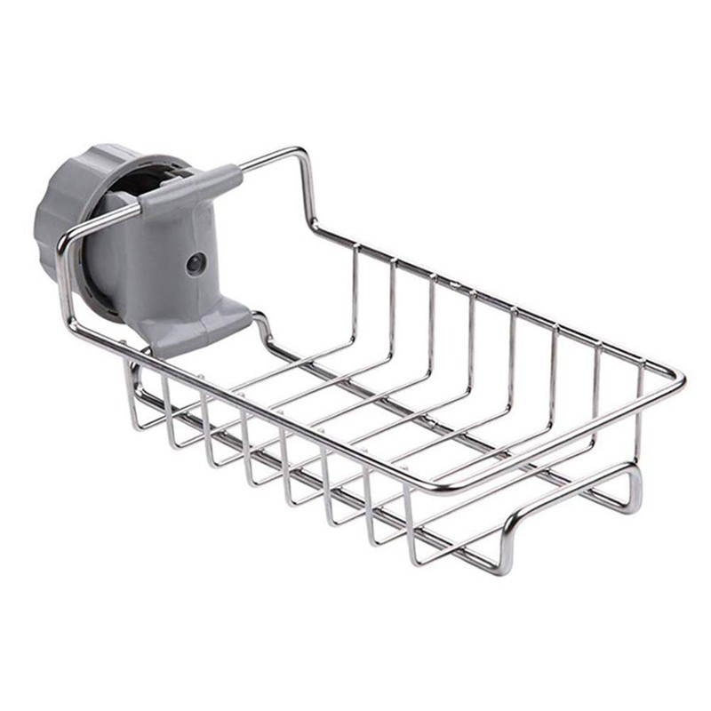 Stainless Steel Kitchen Sponge Holder Soap Dishwashing Rack