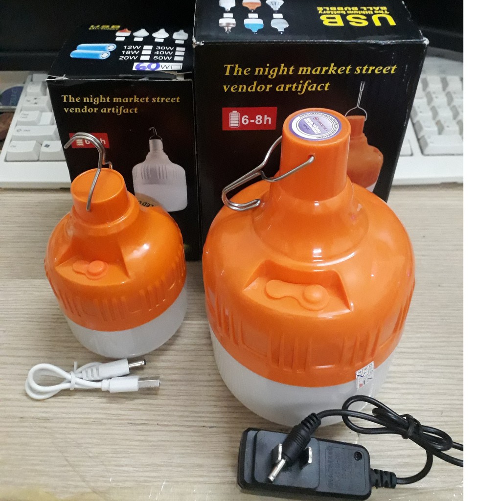Bóng đèn tích điện sử dụng 6-8 giờ - Công suất 60W và 150W tùy chọn