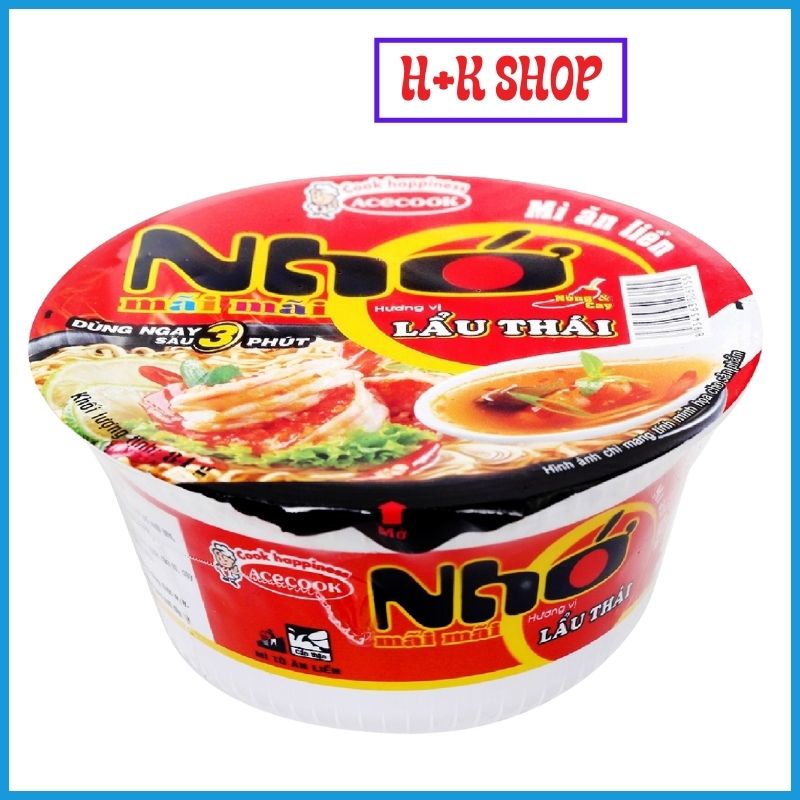 Nhớ Mãi Mãi Hương Vị Mì Lẩu Thái Tôm thùng 12 tô x84g MMLTT01