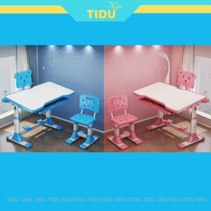 bộ bàn ghế học sinh chống gù chống cận bàn học thông minh Tidu A08 kichs thước 55x80