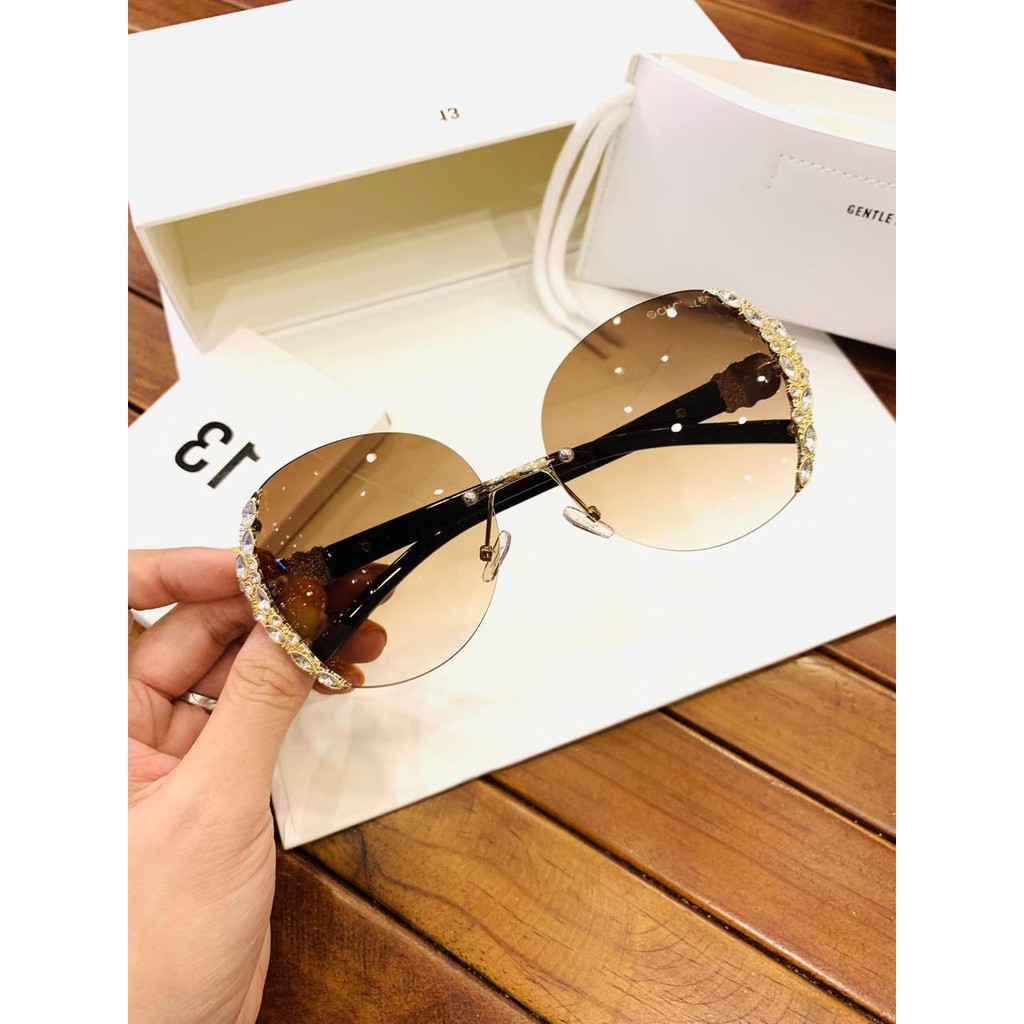 [Tặng Hộp] Kính râm nữ kính thời trang không viền cao cấp sang chảnh chống tia UV 400 siêu đỉnh - ỐC 171