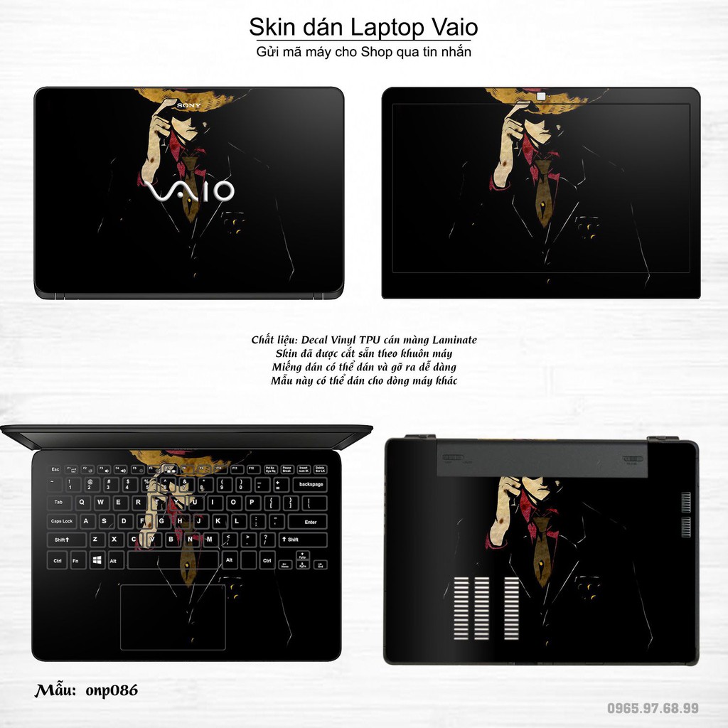 Skin dán Laptop Sony Vaio in hình One Piece _nhiều mẫu 7 (inbox mã máy cho Shop)
