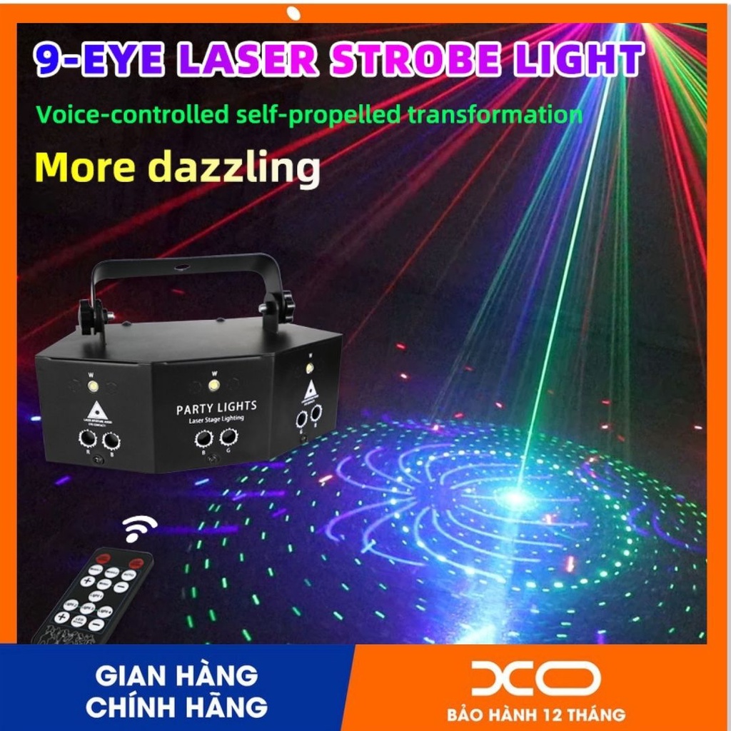 Đèn laser ánh sáng laze - Đèn laser sân khấu cảm ứng nhạc hàng nhập cao cấp.